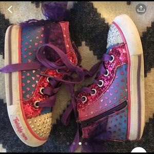 💜💕Sketchers high tops💕💜  ✨twinkle toes✨